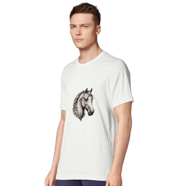 T-shirt unisexe ajusté confortable | SOL'S Tuner 04203 | Tête de cheval N-B